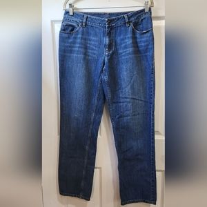 J. Jill medium wash straight leg jeans women's size 8